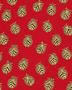 Crimson And Gold Feathered Fruit Rug