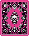 Pink Skull With Baroque Accents Rug