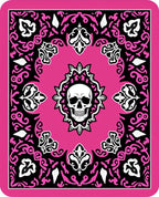 Pink Skull With Baroque Accents Rug