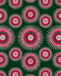Radiant Crimson Sunburst Medallion Rug