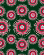 Radiant Crimson Sunburst Medallion Rug