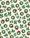 Festive Red Bow Wreath Holly Rug