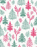 Whimsical Evergreen Coral Branches Rug