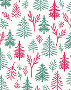Whimsical Evergreen Coral Branches Rug