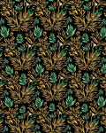 Golden Palm Fronds Green Foliage Rug