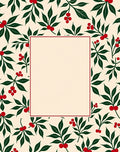 Crimson Berry Leafy Botanical Rug