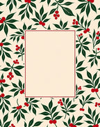 Crimson Berry Leafy Botanical Rug
