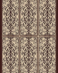 Antique Brown Filigree Panel Rug
