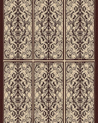 Antique Brown Filigree Panel Rug