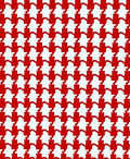 Classic Red Houndstooth Checkered Rug