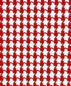 Classic Red Houndstooth Checkered Rug