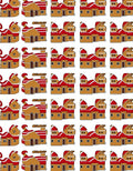 Gingerbread House Village Red Roof Rug