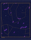 Cosmic Starry Purple Nebula Geometric Rug