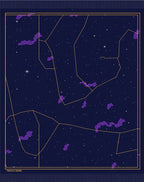 Cosmic Starry Purple Nebula Geometric Rug