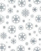 Winter White Blue Snowflakes Rug