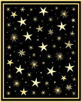 Golden Starry Night Celestial Graphic Rug