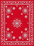 Crimson Winter Snowflakes Scatter Rug