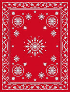Crimson Winter Snowflakes Scatter Rug
