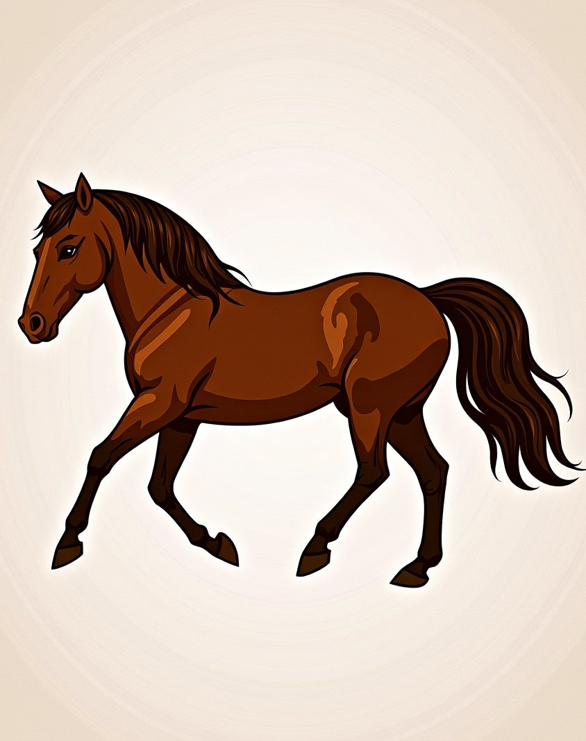 Majestic Brown Horse Galloping Gracefully Rug
