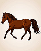 Majestic Brown Horse Galloping Gracefully Rug