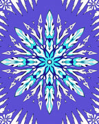 Purple Aqua Ice Floral Medallion Rug