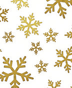 Gold Snowflakes Scatter Rug
