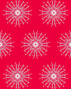 Vibrant Red Starburst Medallion Rug