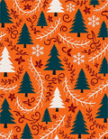 Orange Spruce Snowflake Garland Rug
