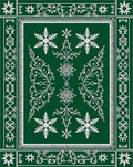 Emerald Green Snowflake Art Deco Rug