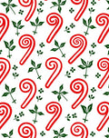 Red Green Candy Cane Foliage Rug