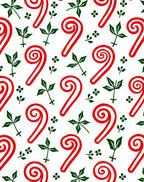 Red Green Candy Cane Foliage Rug