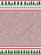 Crimson Labyrinth Forest Edge Rug