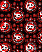 Bold Red Cartoon Sun Medallion Rug