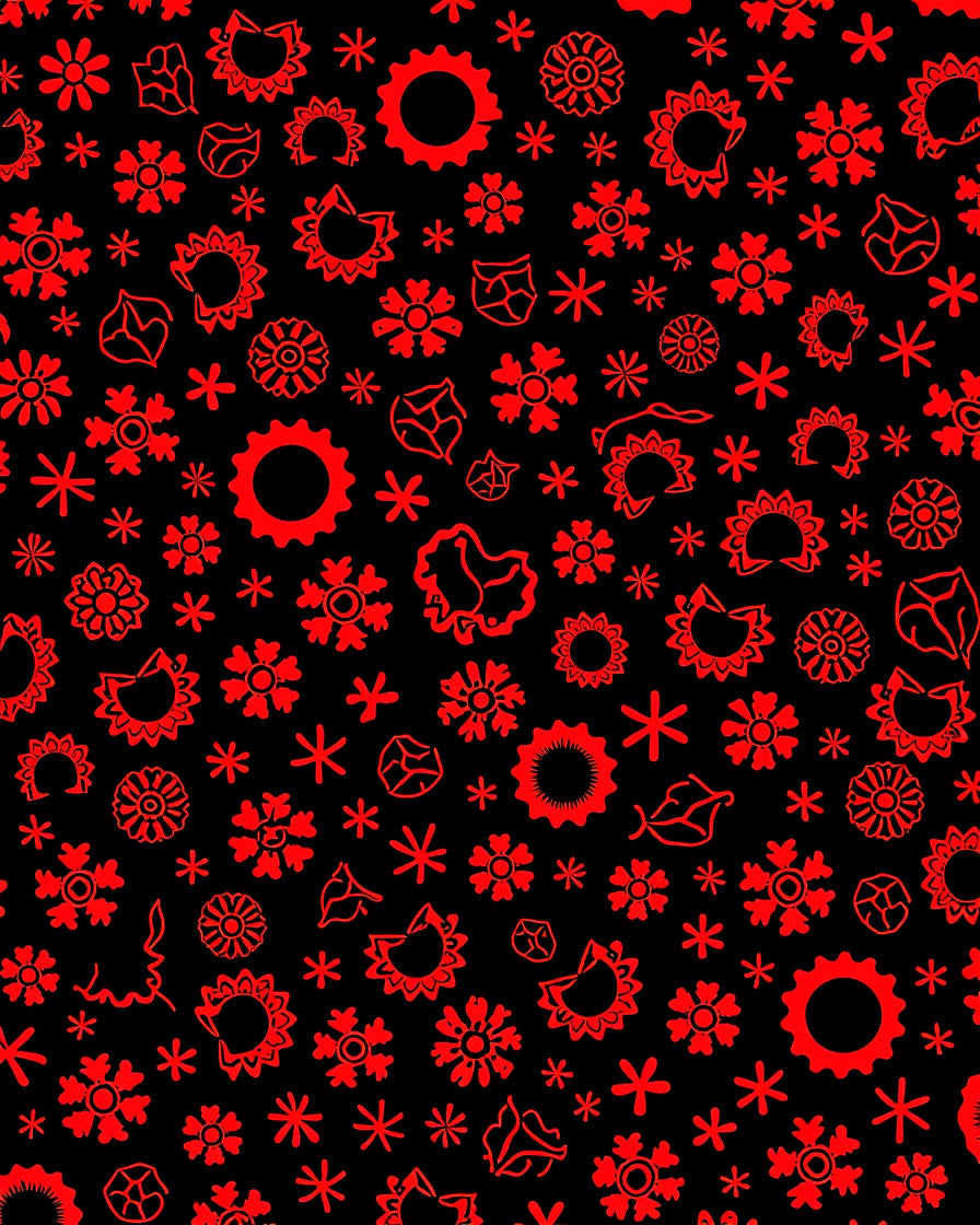Bold Red Floral Scatter Rug