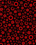 Bold Red Floral Scatter Rug
