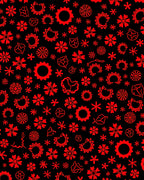 Bold Red Floral Scatter Rug