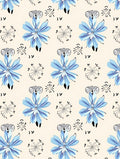 Pale Blue Petal Whimsical Bloom Rug