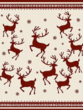 Crimson Deer Snowflakes Border Rug