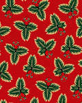 Vintage Red Strawberry Foliage Arrangement Rug