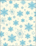 Light Blue Snowflake Cream Background Array Rug
