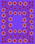 Violet Crimson Floral Vine Intricate Rug
