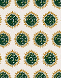 Deep Green Golden Burst Medallion Rug