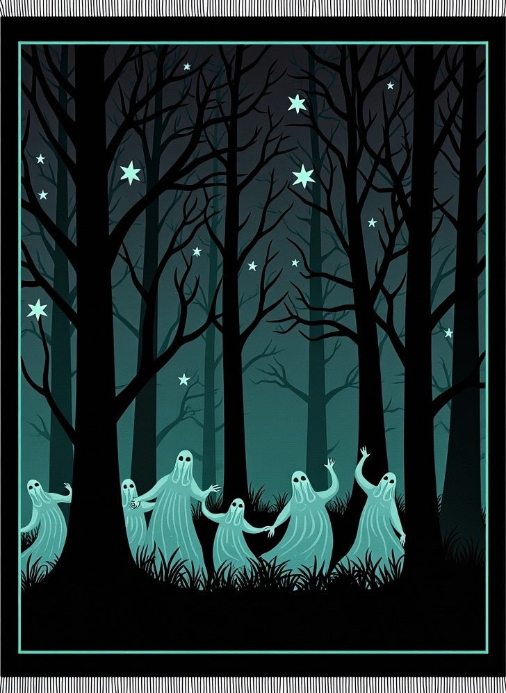 Spectral Forest Night Ghosts Rug