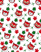 Cute Red Fox Faces Whimsical Scatter Rug