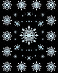 Ice Blue Snowflake Scatter Art Rug