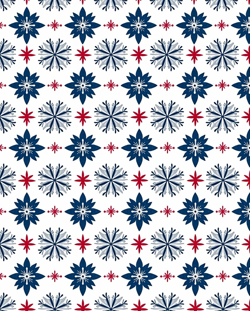 Blue and Red Starburst Floral Medallions Rug