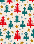 Crimson Teal Starfall Forest Scatter Rug