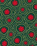 Emerald Red Floral Medallion Radiance Rug