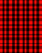 Bold Red Black Gingham Squares Rug