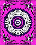 Vibrant Pink Purple Geometric Mandala Rug